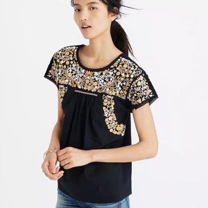 Madewell Embroidered Floral Top